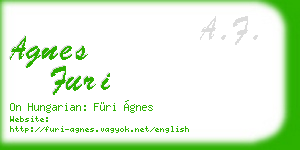 agnes furi business card